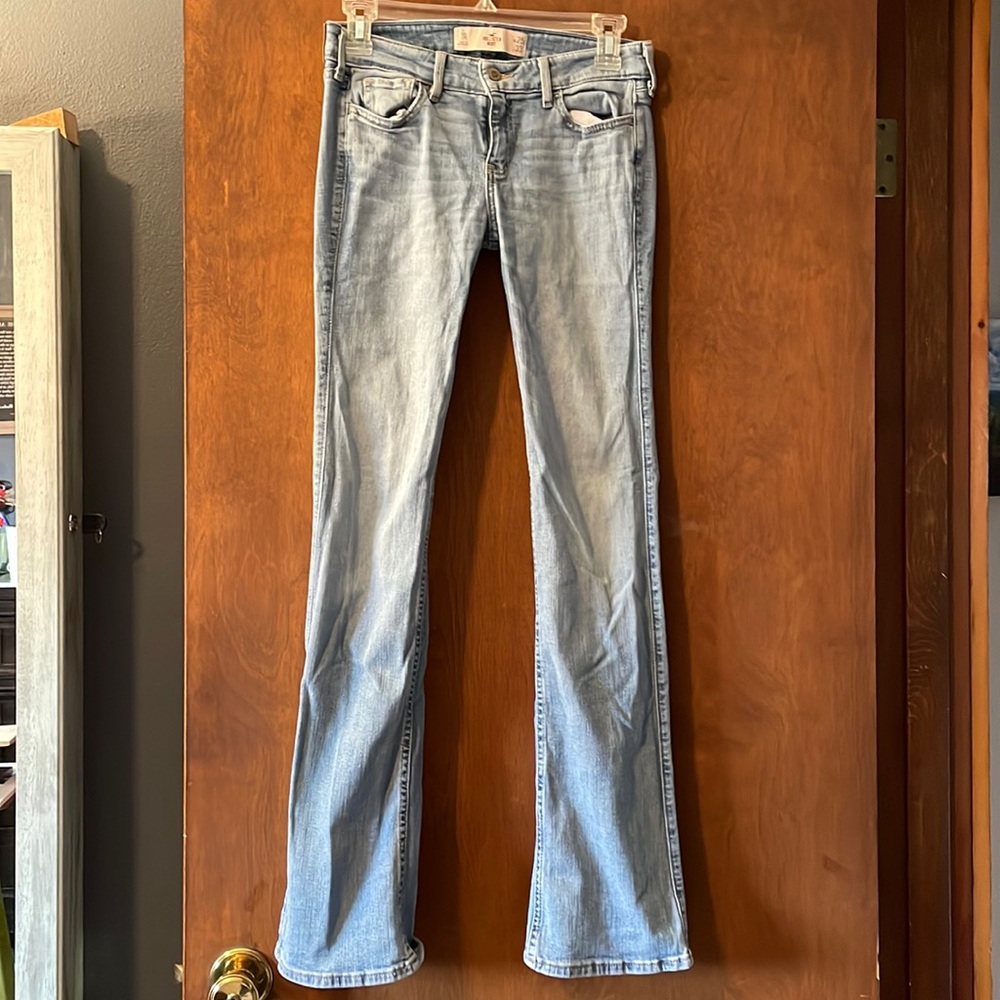 Hollister Boot cut light blue jeans. 1R